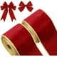 thumbnail image 1 of (rojo vino) 2 rollos de cinta de terciopelo navideña de 2,5 pulgadas y 10 yardas cinta decorativa de terciopelo de una sola cara para envolver regalos, manualidades, decoración navideña, 1 of 5