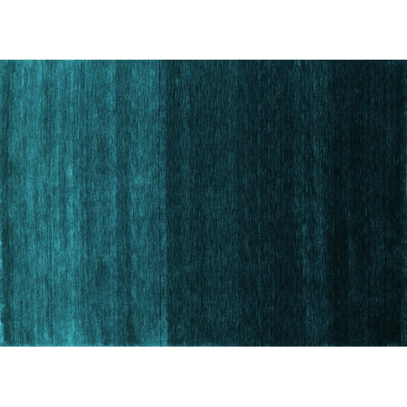 Ahgly Company Indoor Rectangle Abstract Light Blue Contemporary Area Rugs, 7' x 10'