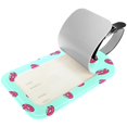 thumbnail image 2 of Square 2Pack PU Leather Donuts Cruise Luggage Tag with Privacy Cover and Name ID Tag for Travel Handbags Backpacks Luggage Tags, 2 of 6