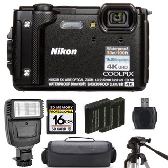 Nikon COOLPIX W300 2台セット Nikon COOLPIX W300 Digital Point Shoot Camera (Black) + Extra