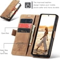 thumbnail image 3 of Funda para Samsung Galaxy Z Fold 6, diseño clásico, billetera de cuero, cierre magnético, funda con tapa, soporte para tarjetas, funda protectora a prueba de golpes para Samsung Galaxy Z Fold 6 5G, 3 of 9