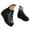 Black, variant on Women's Ankle Boots Leather On Round Toe Low Heel Comfortable Casual Walking Shoes