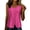 E064-Hot Pink, variant on Women's Round Neck Button Front Sleeveless Solid Top, Casual Summer Layering Tank, Daily Comfortable Cotton Linen Blouse