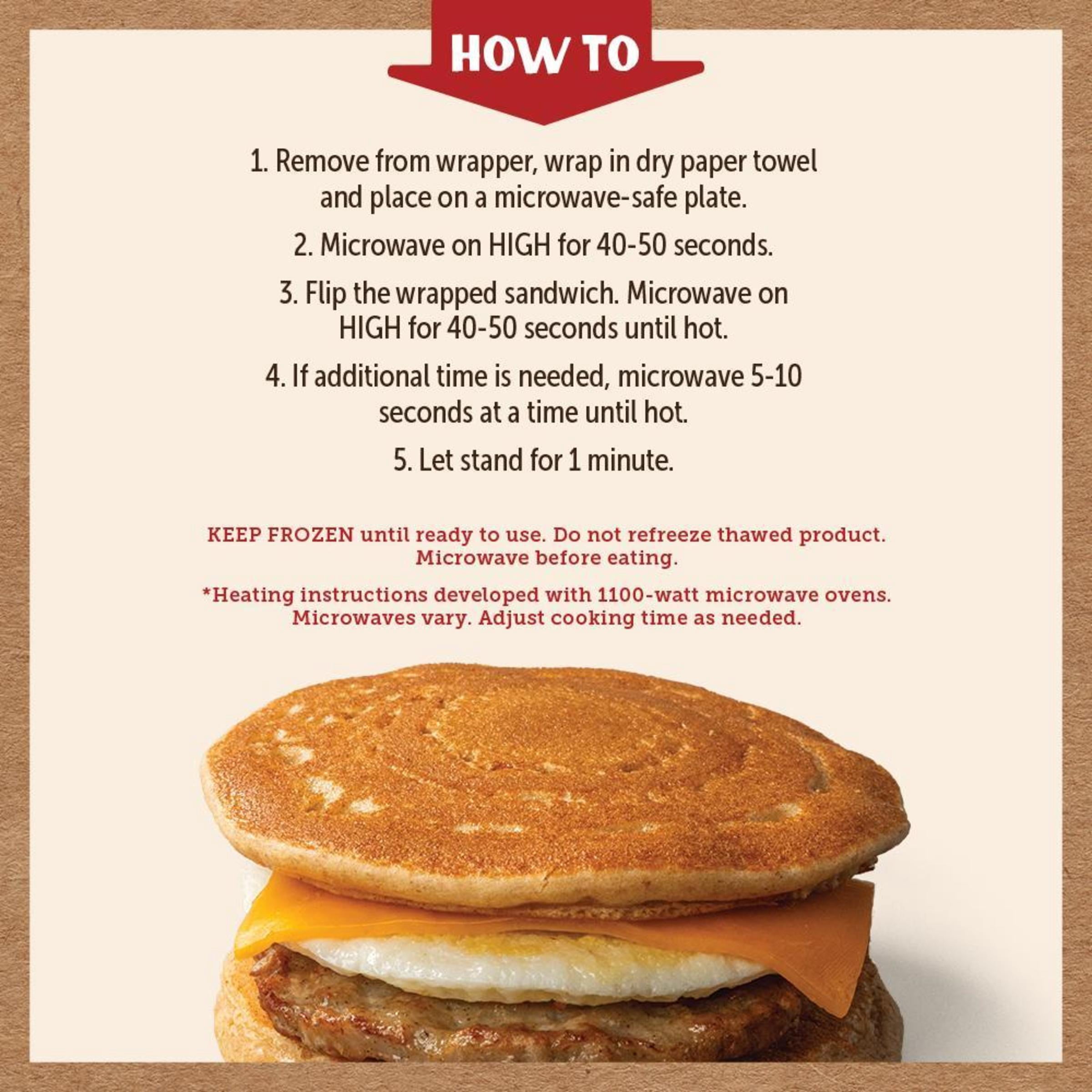Kodiak Protein-Packed Frozen Breakfast Sandwiches, Sausage and Cheddar, 2 Count