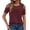Wine, variant on Blouses for Women Short Sleeve Summer Solid Color Slant Neck Sleeveless Top Tops for Women Trendy Wine S