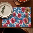 thumbnail image 5 of Pioneer Flower Floral Print Pattern Summer Placemats Table Placemats Set Of 4-Linen Kitchen Washable Placemats Table Mats 12x18 Inch Non-Slip Heat Resistant, 5 of 5