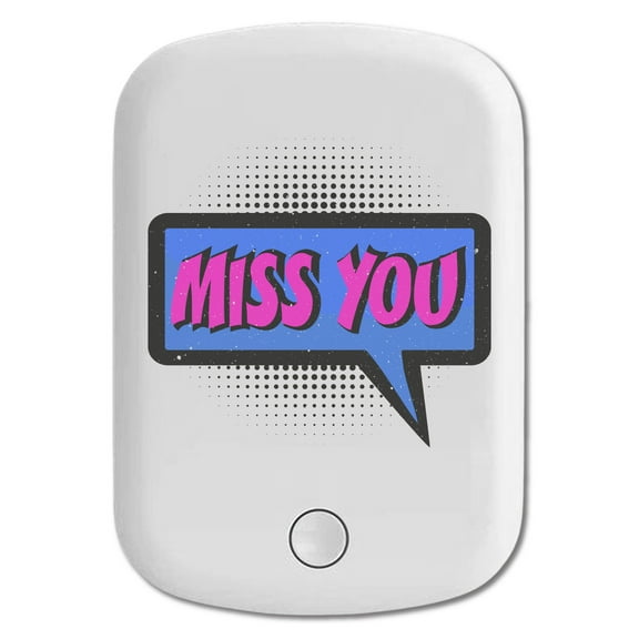 DistinctInk Magnetic Battery Pack, 5000 mAh Wireless Portable Charger with USB-C Cable, Compatible with MagSafe iPhone 14 / 13 / 12 Series - Miss You