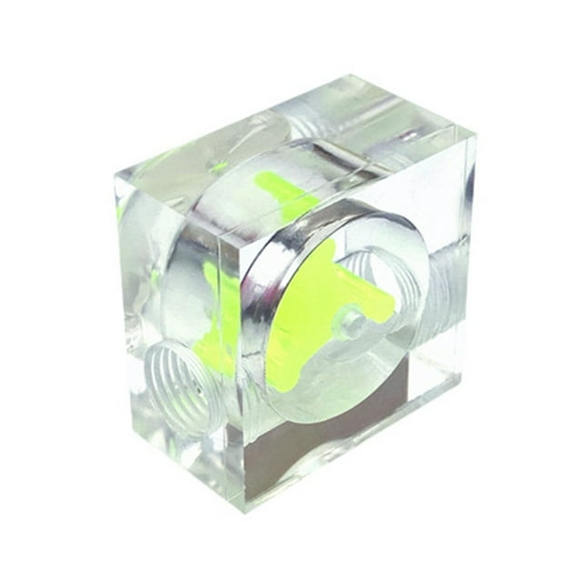 Lefu 1 Pce Indicateur de Refroidissement par Eau 2 Voies Acrylique Transparent Débitmètre Filetage G1/4