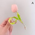thumbnail image 1 of Mode Coréenne Rose 3D Pinces à Cheveux de Tulipe pour les Femmes Filles Été Requin Clip Cheveux, 1 of 6