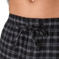 thumbnail image 5 of Hanes Men's Flannel Sleep Set, Long Sleeve Top with Plaid Printed Pajama Pants, Grey, 5 of 7