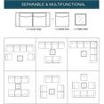 thumbnail image 4 of Kullavik 7 Pieces Outdoor Patio Furniture Wicker Rattan Sectional Sofa Patio Conversation Sets Gray, 4 of 7