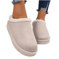 thumbnail image 5 of Winter Women Slipper with Thick Sole Round Toe Slip-on Warm Shoes Women's Casual Leisure Indoor House Slippers, 5 of 6