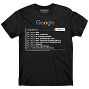 Flat Earth t-shirt, black, Google, Earth is flat, New World Order, Nasa lies, NWO