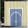 thumbnail image 4 of Ambesonne Moroccan Shower Curtain, Persian Ottoman Culture, 69"Wx84"L, Blue Beige, 4 of 5