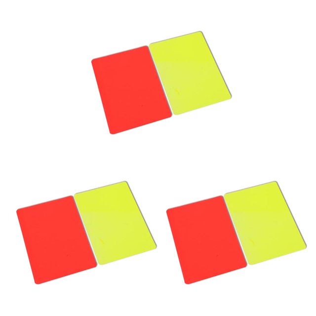 Langgg 1/2/3/5 2 Pieces/Set Football Referee Card Portable Match Red Yellow PVC Cards Competition Warning Tool Sporting Supply 1 3PCS