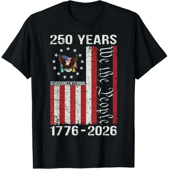 250 Years American 250th Anniversary USA US Flag 4th of July T-Shirt