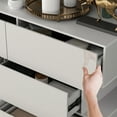 thumbnail image 2 of KULAGAGA 6 Drawer Dresser, White Dresser Chest of Drawers for Bedroom Living Room, 2 of 7
