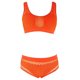 thumbnail image 1 of Traje de baño de 2 piezas para mujer, trajes de baño para mujer, traje de baño de color liso para mujer, conjunto de bikini de tres piezas con abertura de malla hueca para mujer, 1 of 3