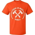 thumbnail image 2 of OXI T-Shirt - This is Not Drill, Basic Casual T-Shirt for Men's and Women Fleece T-Shirt Short Sleeve - Orange Medium, 2 of 3