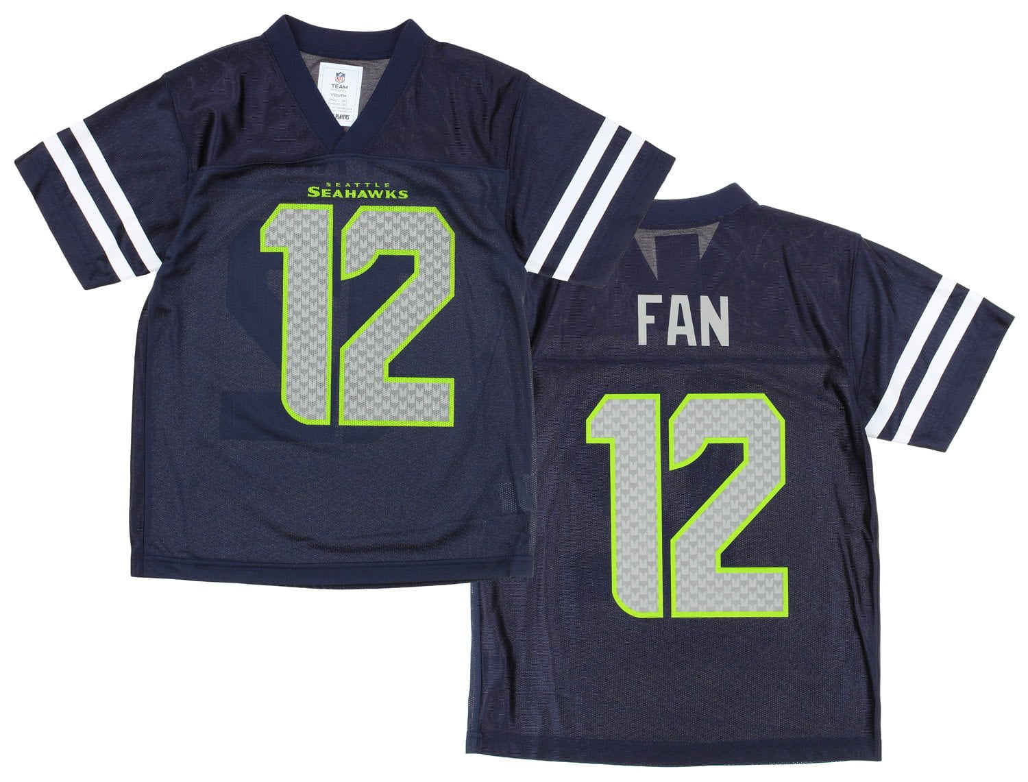 Russell Wilson Seattle Seahawks #3 White Dazzle Girls Youth Jersey 