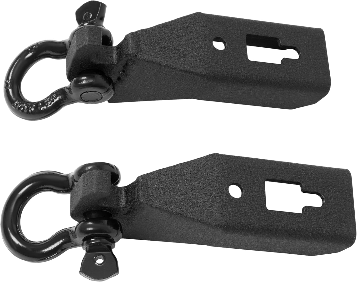 Kojem Front Tow Hook Mount Kit for Ford F150 F-150 2009-2023 W/ 3/4" D-Ring Shackles Steel