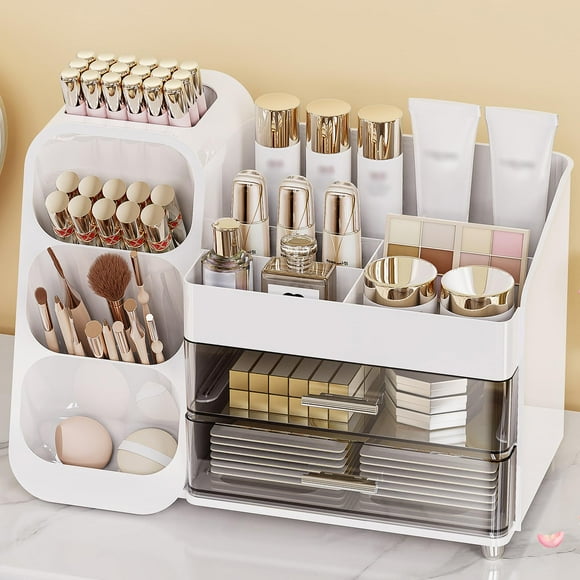 Organizador de maquillaje Anylady con cajones blanco (tamaño grande)