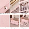thumbnail image 3 of Youersen Leather Makeup Brush Case, Professional Makeup Organizer Roll Bag for Travel, Pink, 3 of 6