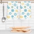 thumbnail image 6 of Winter Kitchen Dish Towel 18 x 26 Inch Gold Blue Snowflake Dishcloth Vintage Decorative Hand Drying Tea Towel for Baking Cooking Home Kitchen Decor Housewarming Gift, 2Pcs, 6 of 6