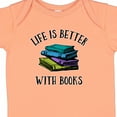 thumbnail image 4 of Inktastic Life's Better with Books Boys or Girls Baby Bodysuit, 4 of 5