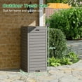 thumbnail image 2 of SONGMY 31 Gal Outdoor Trash Can with Lid - Heavy Duty Waterproof Resin, Removable Drip Tray, Fits 33-40 Gallon Bags - Large Garbage Bin for Patio, Backyard, Deck, 2 of 9