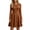 Brown, variant on Sheghy Crew‑Neck Long‑Sleeve Fit‑and‑Flare Mini Dress Women Fall Party Outfit