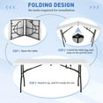 thumbnail image 4 of BIQWBIC 6ft Folding Table, Heavy Duty Foldable Table with Handle, Portable Fold-in-Half Utility Tables for Indoor & Outdoor Use Perfect for Camping BBQ Party Wedding Market Events, White, 4 of 8