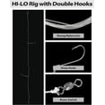 thumbnail image 2 of BLUEWING HI-LO Rig with 2 High Carbon Steel Hooks Bottom Fishing Rig Multi Hook Teaser Rig Versatile High Low Fishing Rigs for Saltwater and Freshwater 3/0-5 pcs/bag, 2 of 7