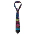 thumbnail image 1 of Balery Neon Graffiti Urban Art Corbata Clásica de Seda para Hombre, Corbata Tejida Jacquard, Corbatas Formales para Negocios y Bodas, 1 of 7