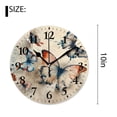 thumbnail image 2 of 10 Inch Wall Clock Battery Operated Silent Clock Decorative for Office, Kitchen, Outdoor, Living Room，Butterflies Blue Delicate, 2 of 4