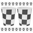 thumbnail image 3 of CIMAXIC Party 30pcs Racing Party Checkered Cups Paper Cups Water Tea Cups Party Tableware,3.27"X2.87"X2.87", 3 of 4