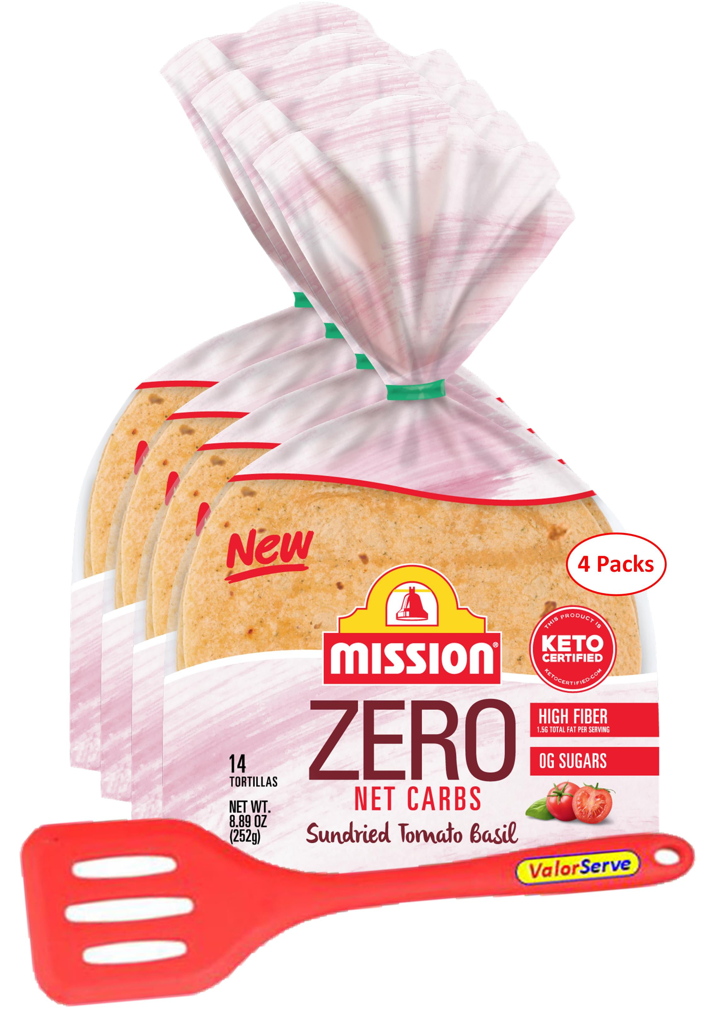 Mission Zero Net Carb Sundried Tomato Basil Tortillas 0g Net Carbs
