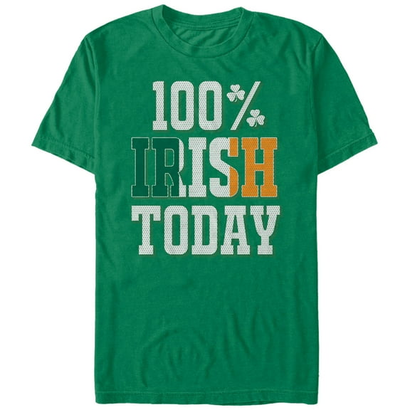 Men's Lost Gods St. Patrick's Day Irish Today  Graphic Tee Kelly Green Small