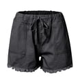 thumbnail image 5 of EDFBUYKRS Female Women Pants Casual Cargo Pants Women Plus Size 4X Womens Casual Shorts Summer Drawstring Elastic Waist Comfy Short with Pockets Xxl, 5 of 6