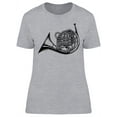 thumbnail image 1 of French Horn Graphic T-Shirt Women -Image by Shutterstock, Female x-Large, 1 of 2