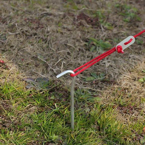 Aluminium Tent Stakes Pegs with Hook - Hexagon Rod Stakes Nail Spike Garden Stakes Camping Pegs for Pitching Camping Tent, Canopies