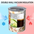 thumbnail image 2 of 12oz Coffee Tumblers Fall Pumpkins Leaves Pattern Stainless Steel Vacuum Insulated Travel Tumbler Coffee Cups Mug with Lid and Straw with Cleaning Brush for Cold & Hot Drinks, 2 of 5