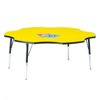 Jonti-Craft Kydz Activity Table - Six Leaf-Color:Blue,Size:48" 24" - 31"