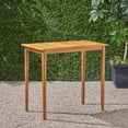 thumbnail image 2 of Outdoor Minimalist Acacia Wood Rectangle Bar Table Dark Gray Finish Weather-Resistant Bar Height Easy Assembly Patio Table, 2 of 10