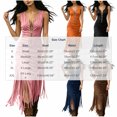 thumbnail image 3 of Karymi Faux Suede Midi Bodycon Dress, Sleeveless U Neck Front Zip V Hem Fringe Western Cowgirl Party Dress Dresses for Women, 3 of 5