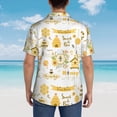 thumbnail image 3 of Lsque Farm Bee Cute Honey pattern Hawaiian Shirt for Men, Unisex Summer Beach Casual Short Sleeve Button Down Shirts-3X-Large, 3 of 9