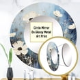thumbnail image 3 of Designart "Blue And White Wildflower Fields" Wildflowers Rund Mirror For Wall Decor - Large White Round Print Mirror - Round Traditional Mirror - Wall Mounted Round Large Mirror - 29" x 29", 3 of 6