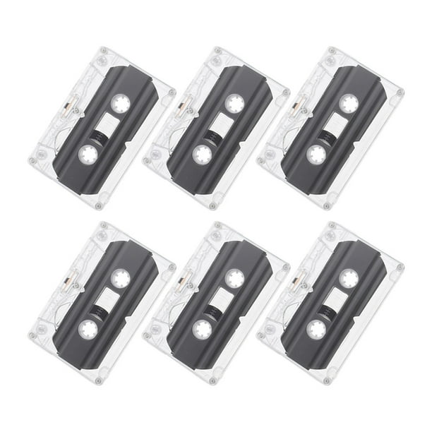 Cintas de casete de audio en blanco de 6 piezas Cintas de casete grabables Cintas de casete en blanco de 30 minutos para grabación