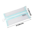 thumbnail image 3 of Yhmxh Pencil Pouch Clear Makeup Bags Nylon Mesh Pen Pouch with Zipper Pencil Case Stationery Storage Bag for Home Office Supplies Cosmetics Travel Accessories (Blue), 3 of 6