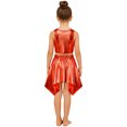thumbnail image 2 of Doomiva Kids Shiny Jazz Disco Outfits Hip Hop Dance Dress Sets Cheer Outfit for Stage Performance Casual Gear Red 2-6, 2 of 5